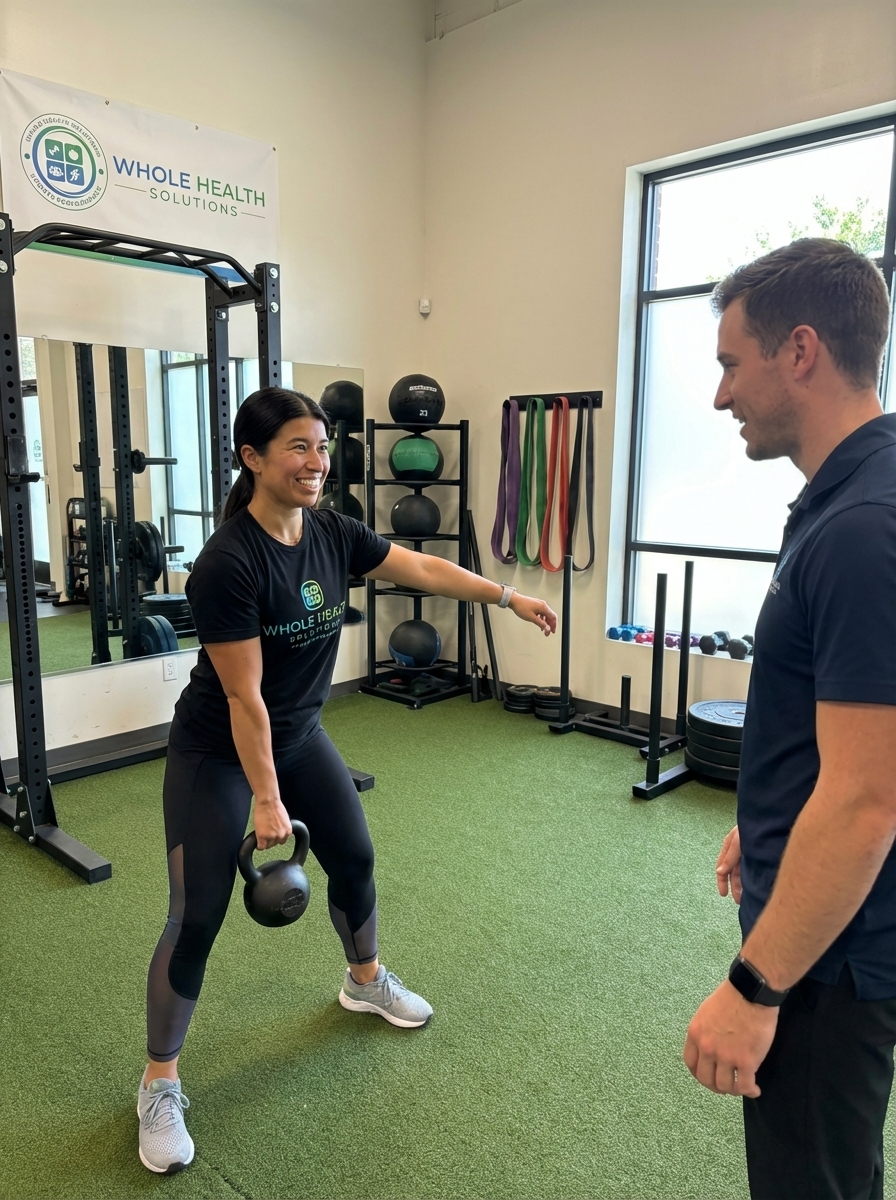 Athlete performing strength training at a sports performance facility in Shirley, MA